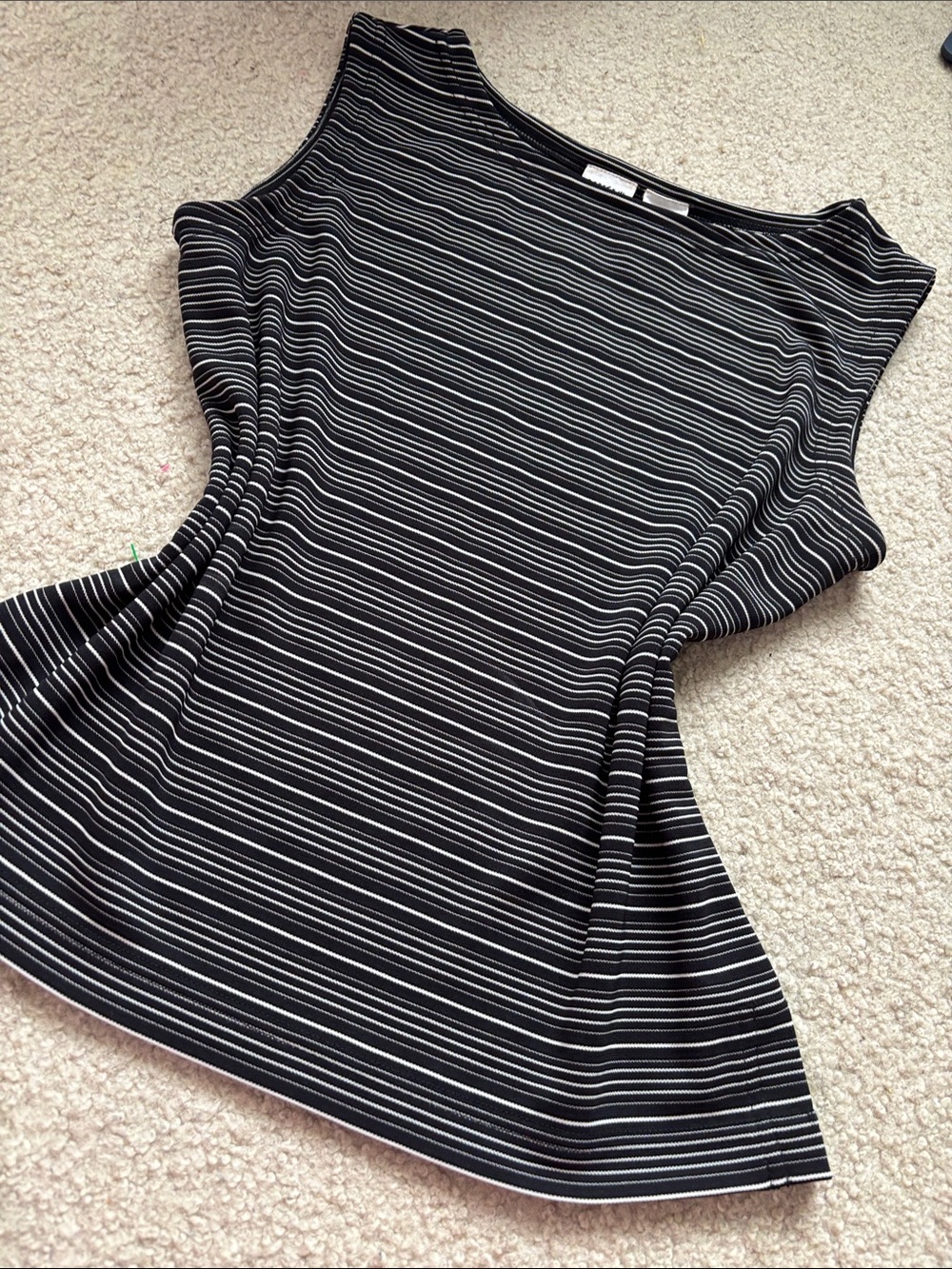 Mixit Black and White Striped Tank